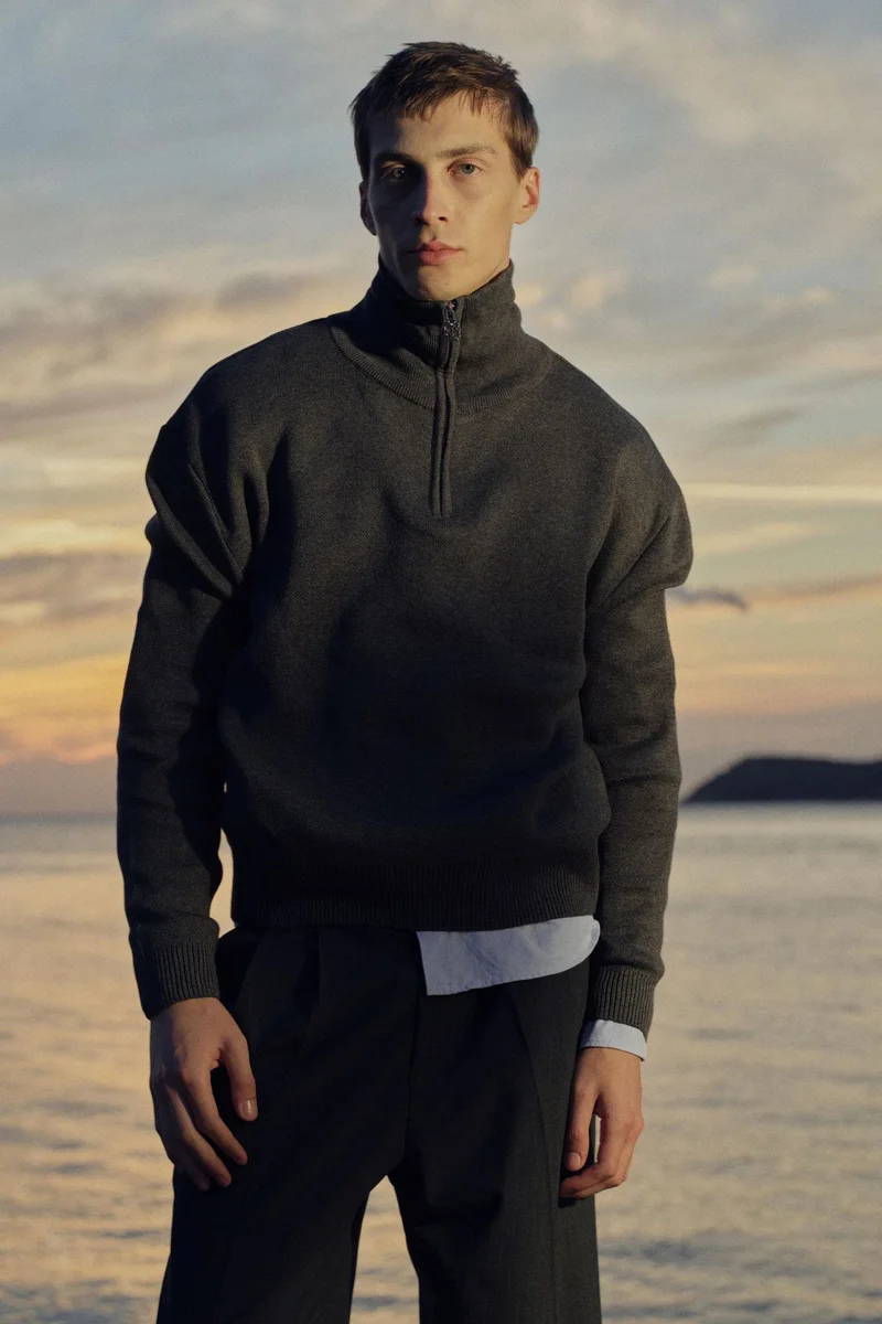 Giesto Charcoal Grey GIESTO Men's Cotton Sweater for Men | Best Price UAE