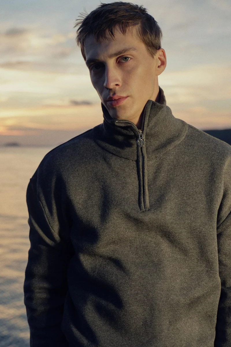 Giesto Charcoal Grey GIESTO Men's Cotton Sweater for Men | Best Price UAE