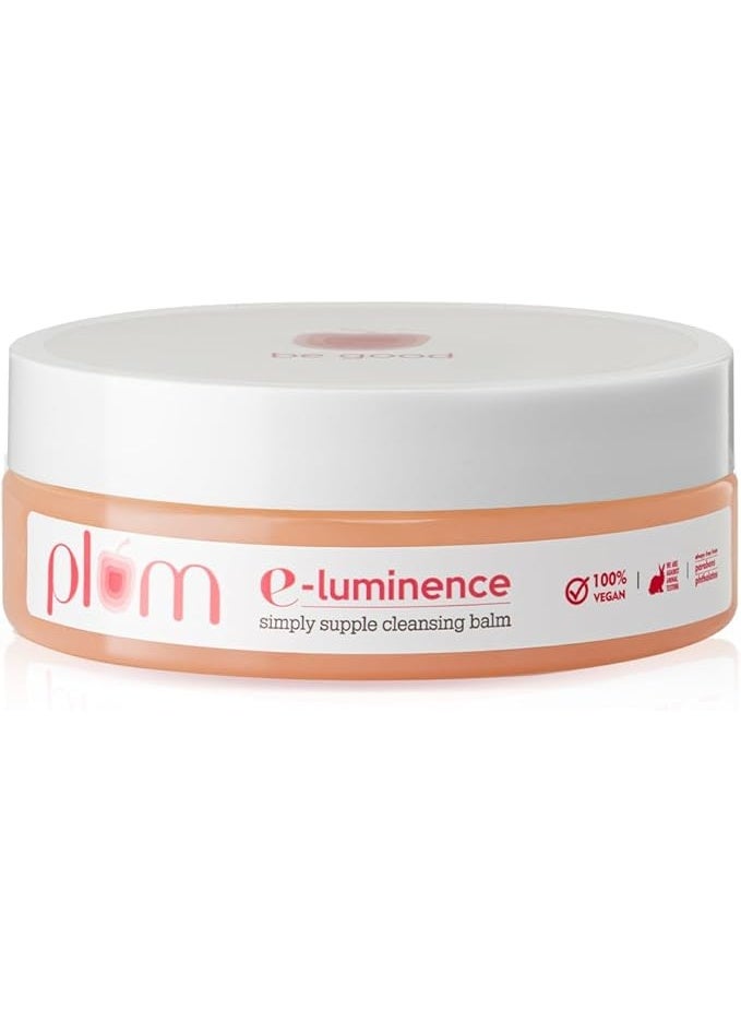 Plum E-Luminence Simply Supple Cleansing Balm | Non-Drying Supple Cleansing Balm with Vitamin E | Makeup Remover | Suitable for Normal, Dry & Combination Skin | 100% Vegan & Sulfate-Free | 90g - Image 1