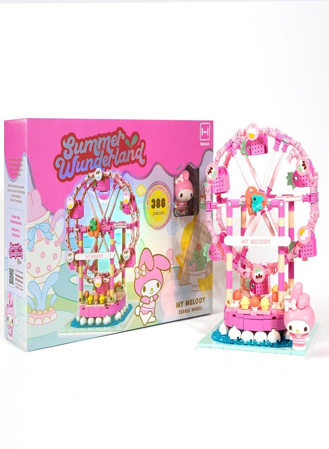 Hamee Sanrio Hello Kitty and Friends ‘Summer Wunderland’ Cute Water Theme Park Building Block Set Birthday Gift, Party Favor, Stress Relief, Collectible Toy, Sanrio Fan, Relaxation - My Melody - Image 1