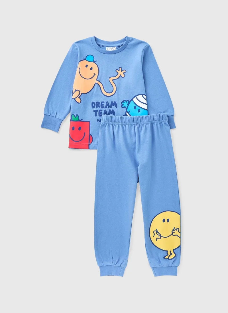 ماتلان Mr Men Boys Blue Pyjama Set