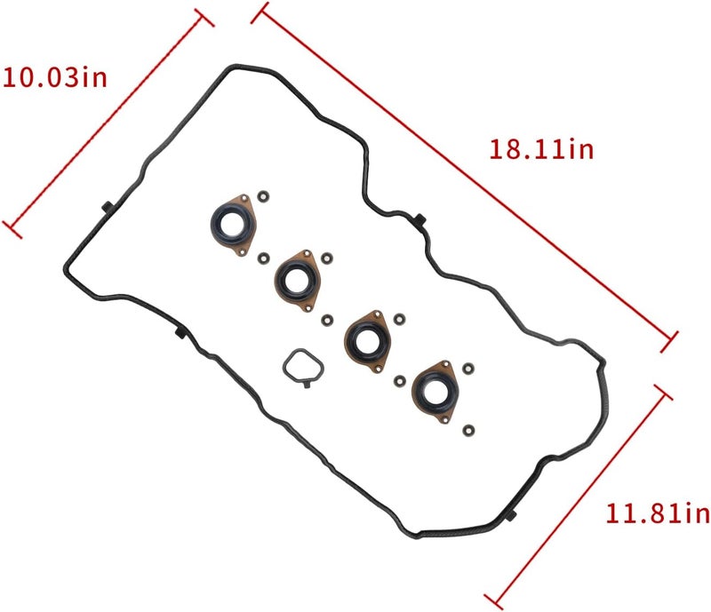 Cybal VS50953R 120305A2A01 Valve Cover Gasket Sets & Gasket Maker Compatible With 2013-2020【Acura】ILX/TLX【Honda】Accord/CR-V 2.4L L4 Replace#123415A2A01,123425A2A01,VS50887,0362067,VS50916,AVC174,0362089 - Image 3
