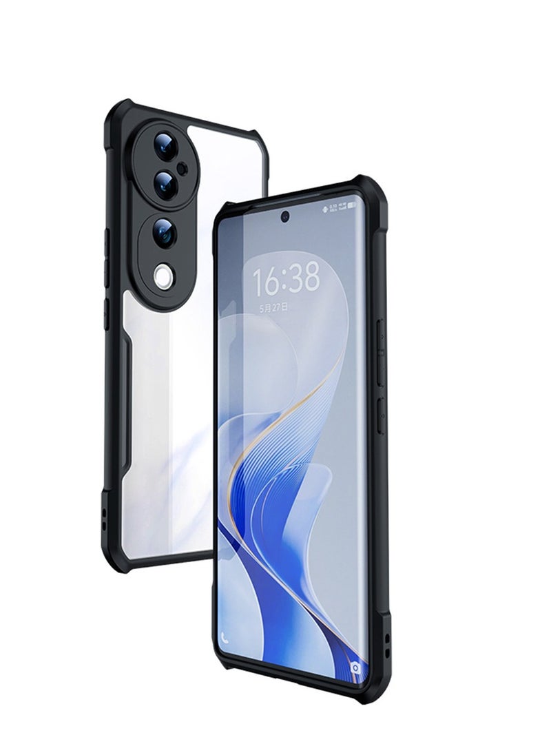 General VIVO V40 Pro 5G Case Back Cover Shockproof| 360 Degree Camera Protection TPU+PC | Acrylic Transparent Clear Eagle Cover (Transparent)  - Image 1