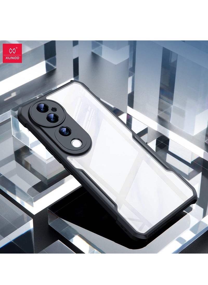 General VIVO V40 Pro 5G Case Back Cover Shockproof| 360 Degree Camera Protection TPU+PC | Acrylic Transparent Clear Eagle Cover (Transparent)  - Image 2