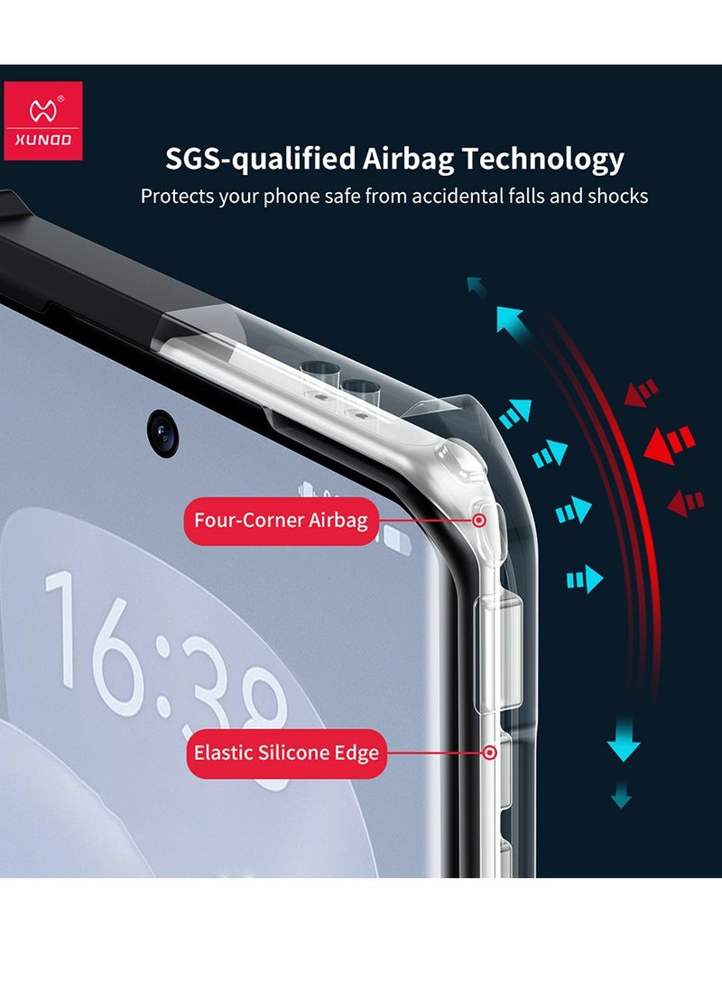 General VIVO V40 Pro 5G Case Back Cover Shockproof| 360 Degree Camera Protection TPU+PC | Acrylic Transparent Clear Eagle Cover (Transparent)  - Image 3