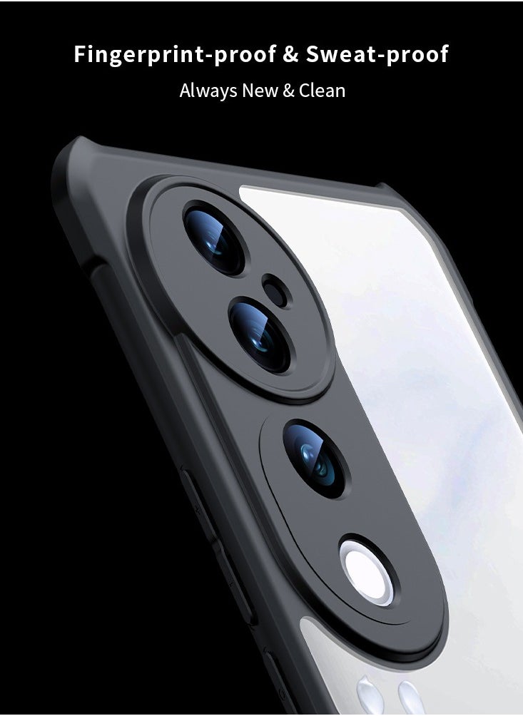 General VIVO V40 Pro 5G Case Back Cover Shockproof| 360 Degree Camera Protection TPU+PC | Acrylic Transparent Clear Eagle Cover (Transparent)  - Image 4
