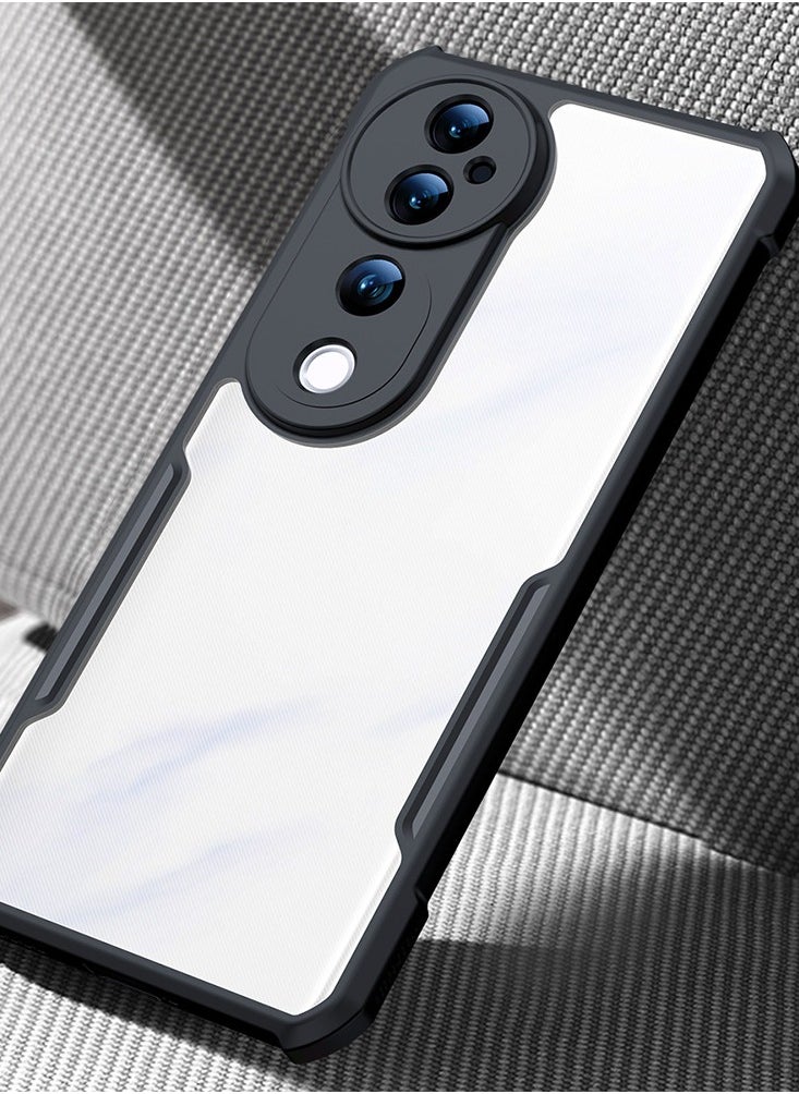 General VIVO V40 Pro 5G Case Back Cover Shockproof| 360 Degree Camera Protection TPU+PC | Acrylic Transparent Clear Eagle Cover (Transparent)  - Image 5