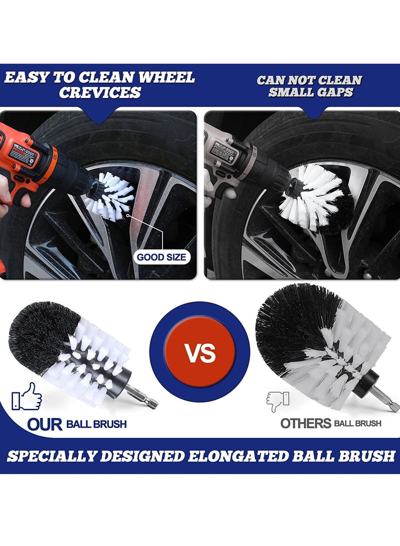 Excefore Car Detailing Kit, Car Detailing Drill Brush Set with Cleaning Gel, Car Interior Detailing Kit, Car Detailing Brushes Cleaning Kit for Wheel, Interior, Exterior, Dashboard, Leather, Air Vents - Image 3