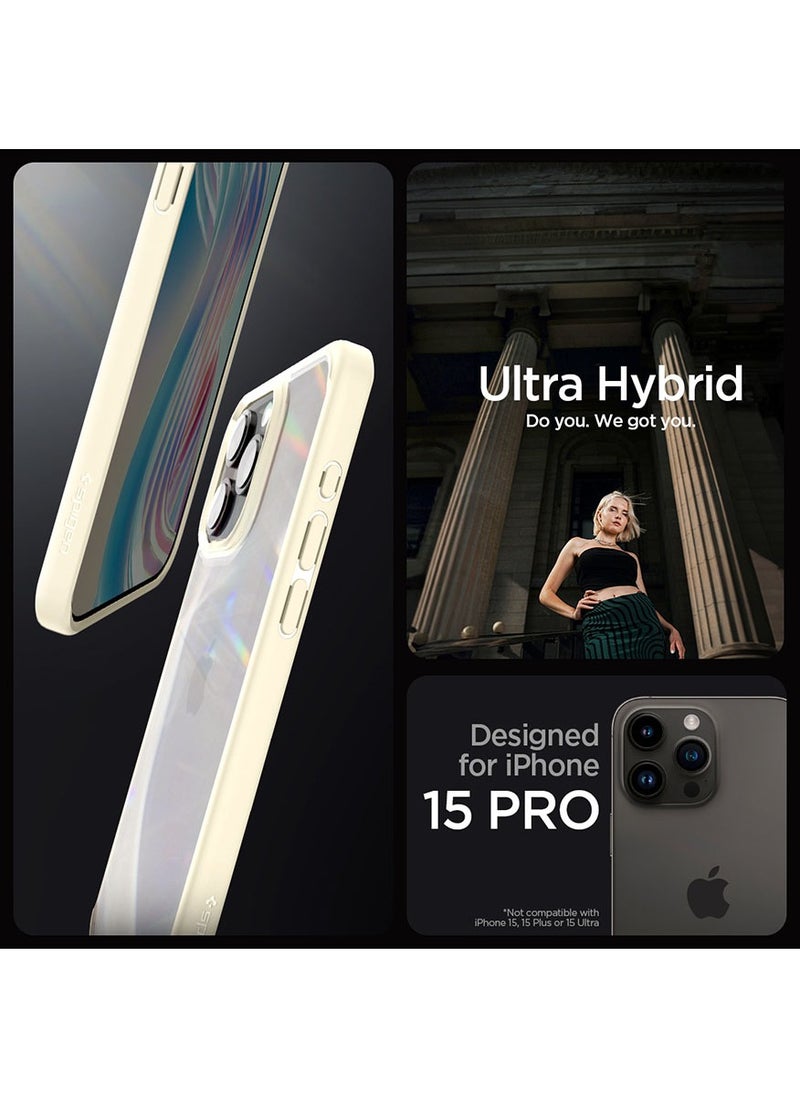 Spigen Ultra Hybrid for iPhone 15 PRO Case Cover - Mute Beige  - Image 2