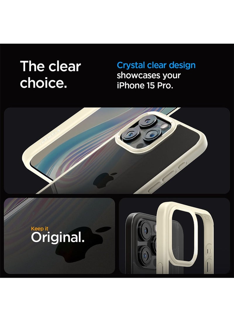 Spigen Ultra Hybrid for iPhone 15 PRO Case Cover - Mute Beige  - Image 3
