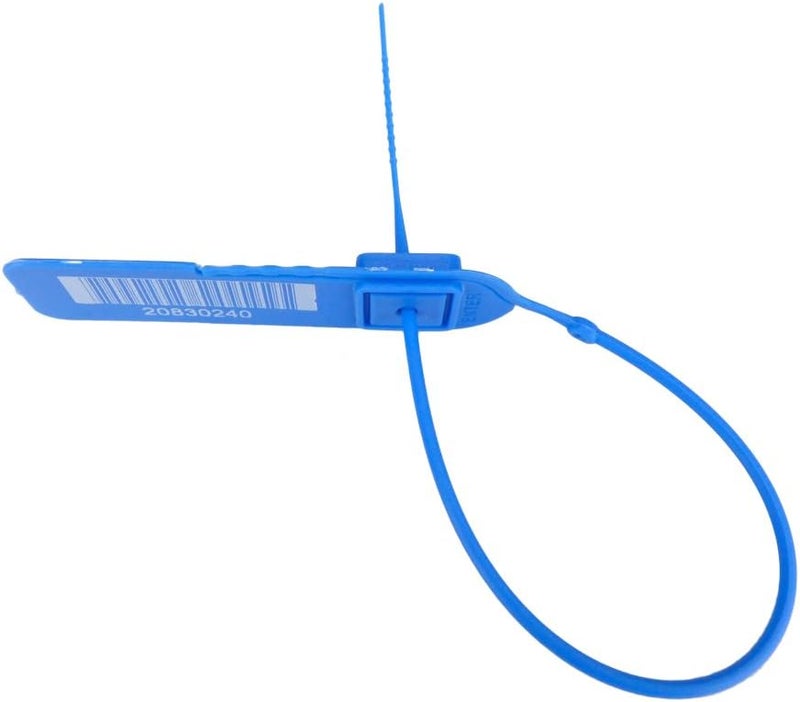 CAROUSELCHECKS Blue Pull-Tight Barcode Security Seals 8'', 100 Seals - Image 3