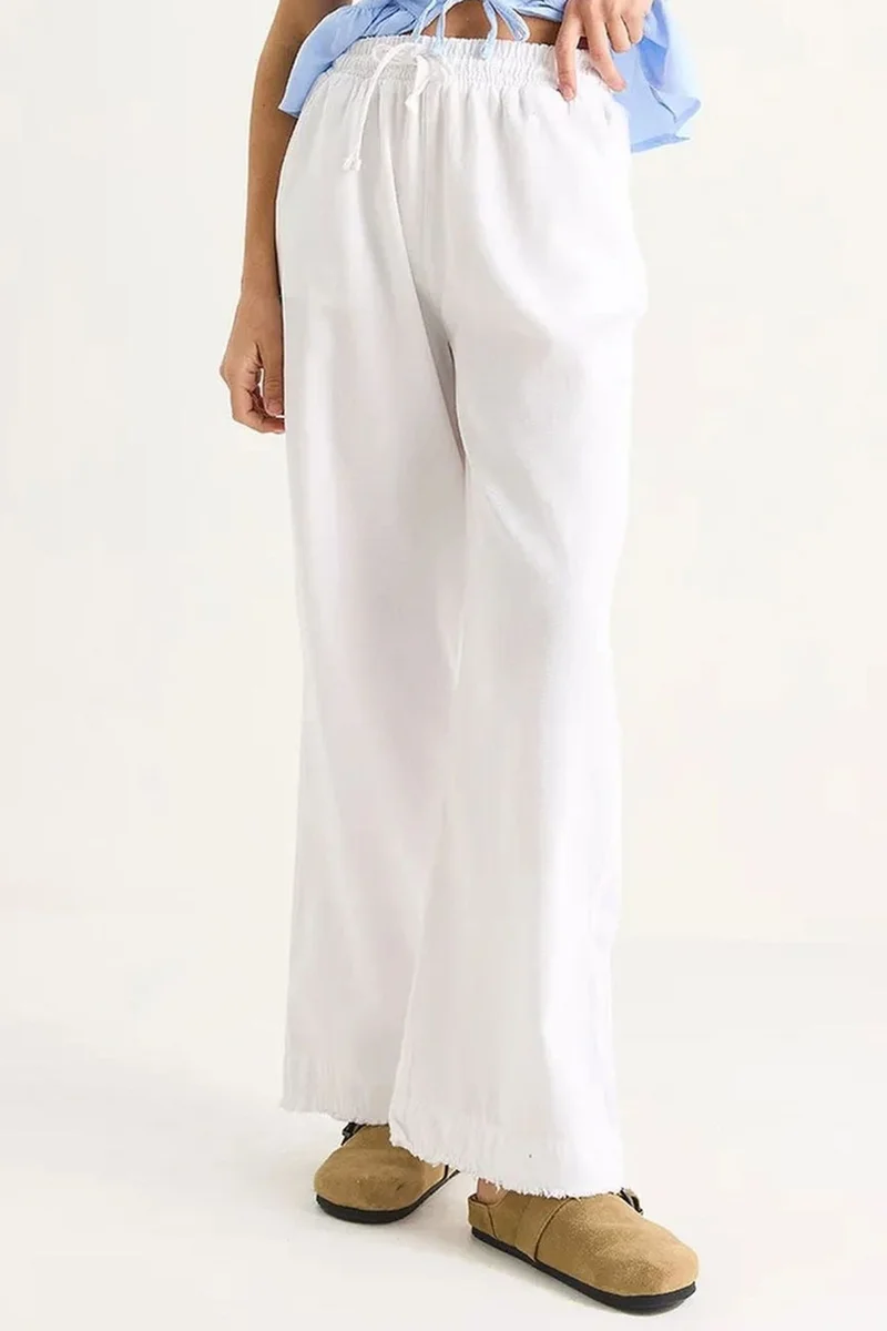 بيانكو لوتشي LUCCI Elastic Waist Straight Leg Pants