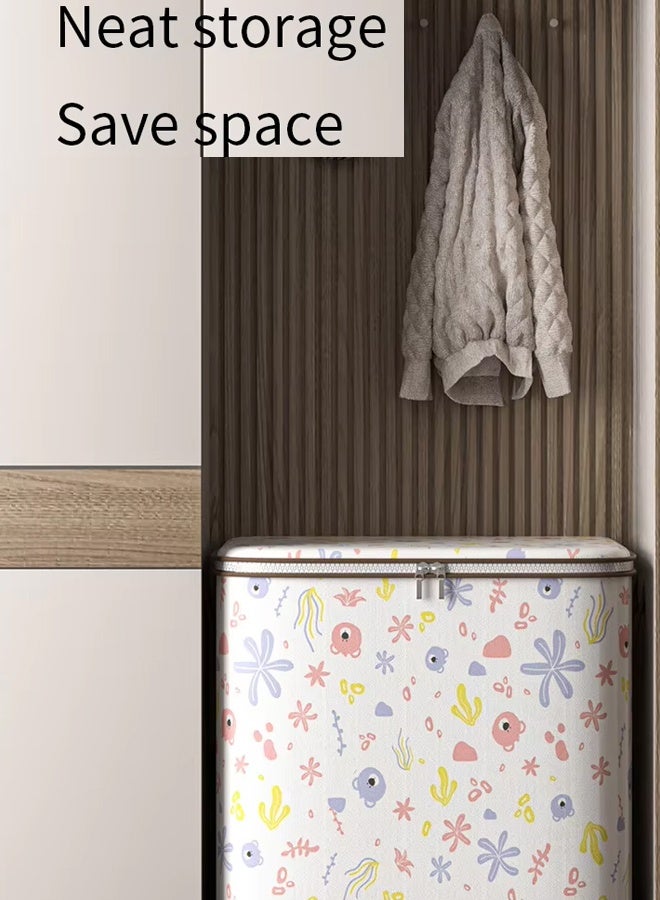 Large Capacity Storage Bag, Foldable Closet Organizers Storage Containers, with Durable Handle Zipper Waterproof Clothes Storage Box, for Clothing Blanket Bed Sheets Pillows and Toys, 180L - Image 3