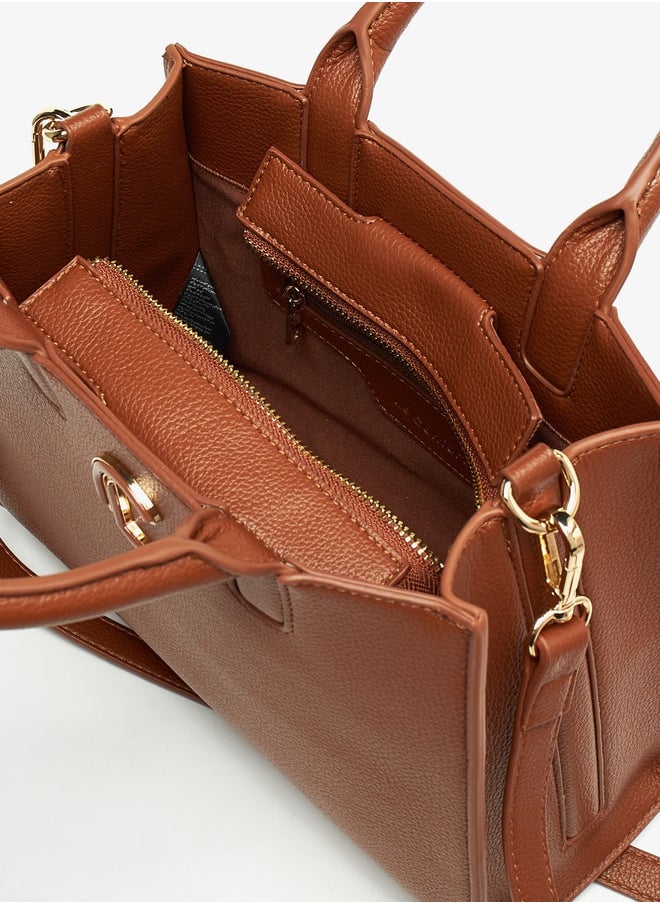 Le Confort - Women Textured Tote Bag with Zip Closure and Handles - Image 1