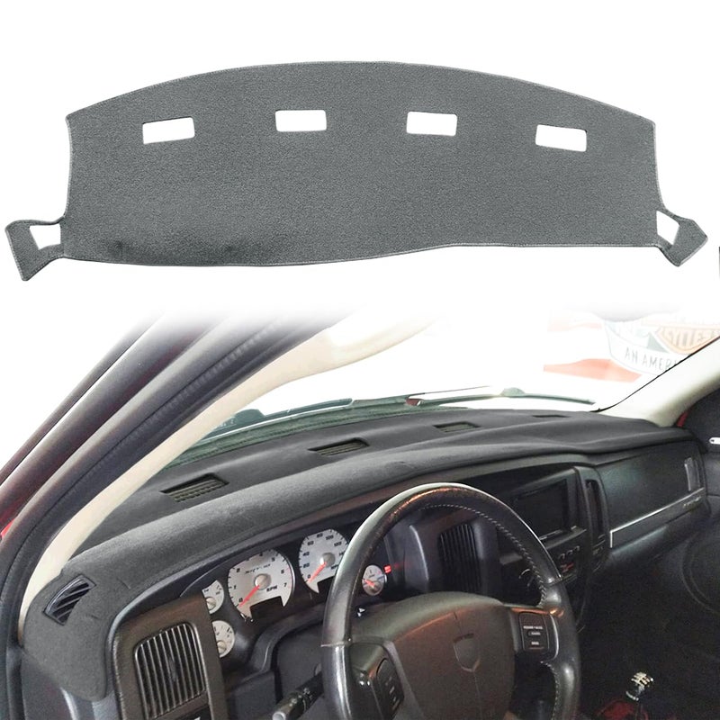 Yiz Dashboard Cover Dash Cover Mat Custom Fit for Dodge Ram 1500 2002200525003500 20032005 0205DarkGray Y22