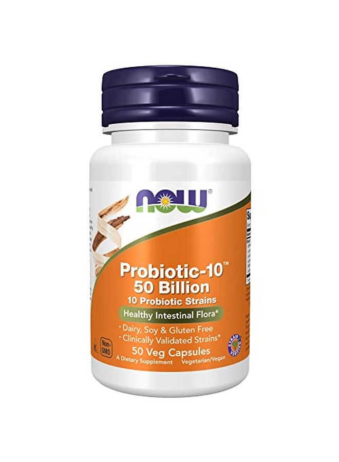 now Supplements Probiotic10™ 50 Billion With 10 Probiotic Strains Strain Verified 50 Veg Capsules - Image 1