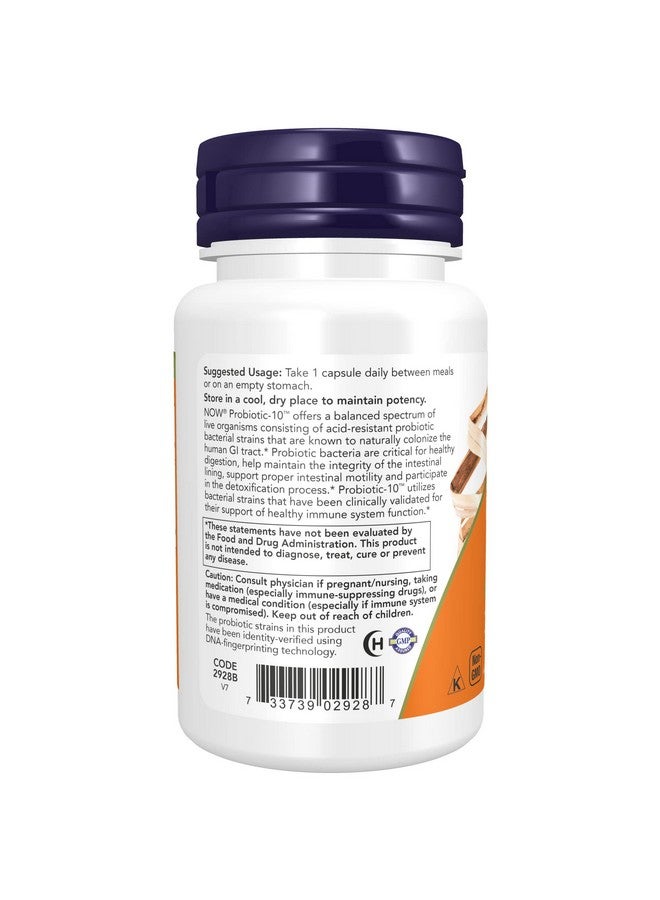 now Supplements Probiotic10™ 50 Billion With 10 Probiotic Strains Strain Verified 50 Veg Capsules - Image 4