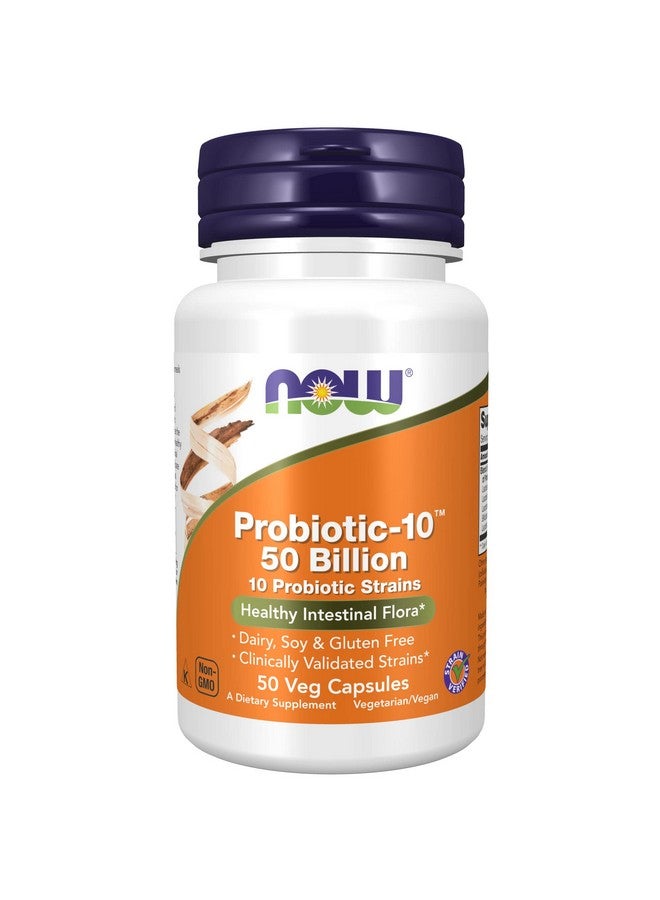 now Supplements Probiotic10™ 50 Billion With 10 Probiotic Strains Strain Verified 50 Veg Capsules - Image 2