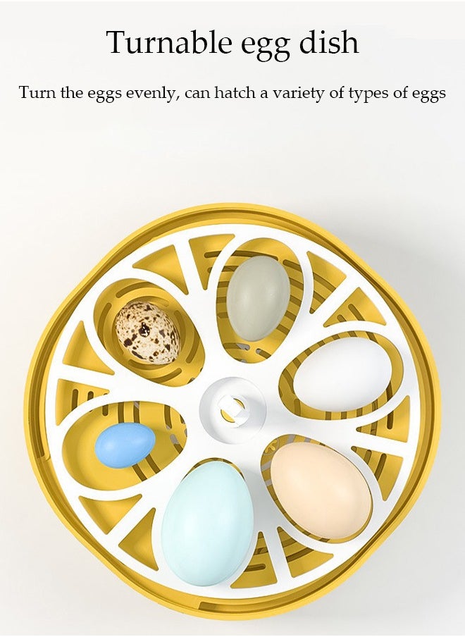 DUNISO - Egg Incubator, Fully Automatic 6 Egg Poultry Incubator with Automatic Egg Flipping And Temperature Control, Equipped with A Spray Bottle, Suitable for Incubating Chickens, Ducks, and Geese, 171 * 142MM - Image 1