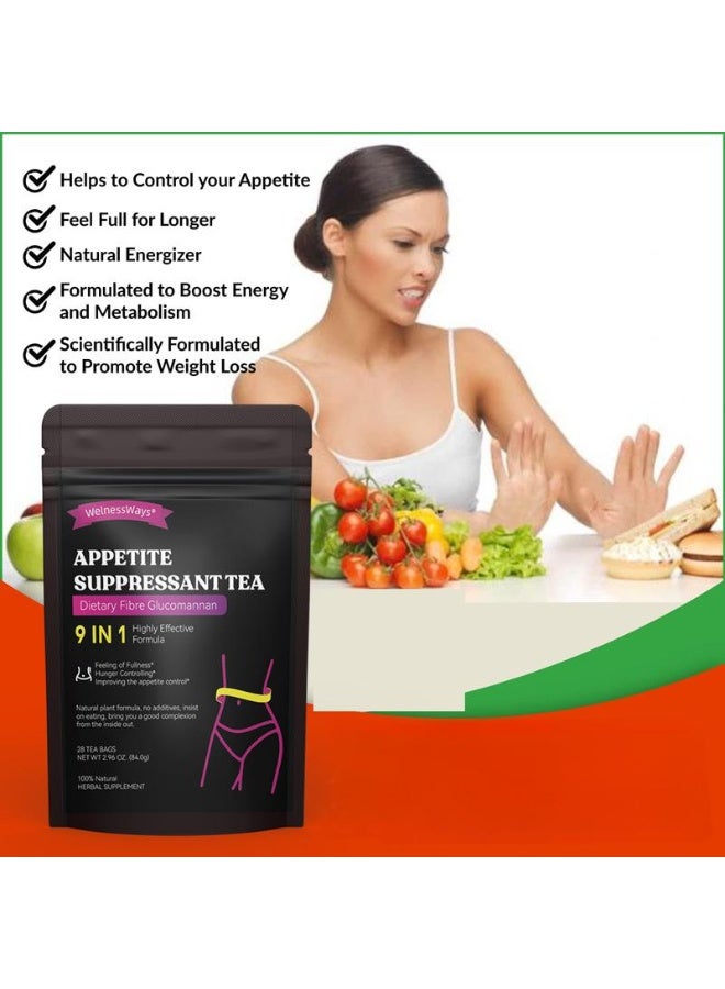 WelnessWays Appetite Suppressant Tea,Dietary Fibre Glucomannan,Highly Effective Formula - Image 4
