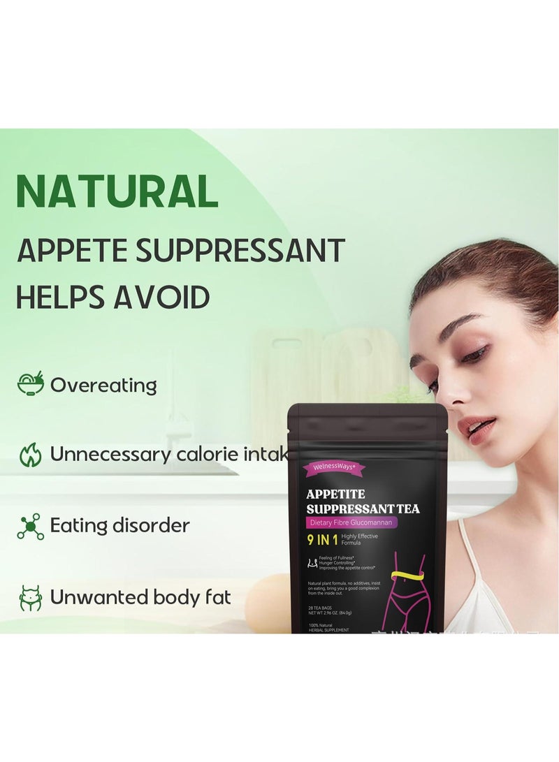 WelnessWays Appetite Suppressant Tea,Dietary Fibre Glucomannan,Highly Effective Formula - Image 2