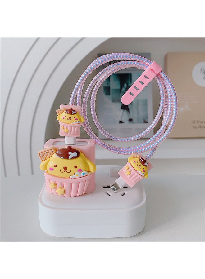 Beauenty The Series Fast Charging Head Protective Sleeve Is Suitable For Apple Fast Charging Head 18/20W European Regulations And American Regulations Festival-Specifications:Ice Cream Pudding Dog - Image 1