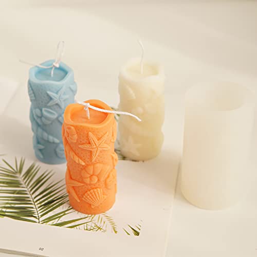 ESEDAGE Shell Cylinder Silicone Molds for Resin, Soap & Candle Making - Starfish, Conch, Seafood & More Craft Mold - Image 4