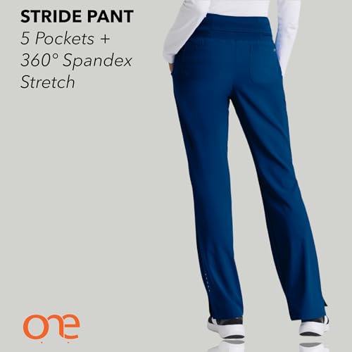 BARCO One Stride Classic Fit Scrub Pant for Women – Indigo, 5-Pocket Mid-Rise Pants w/ 360 Spandex Stretch, Moisture Wicking, Anti-Static and Quick-Shed –Medium, Regular Fit - Image 2