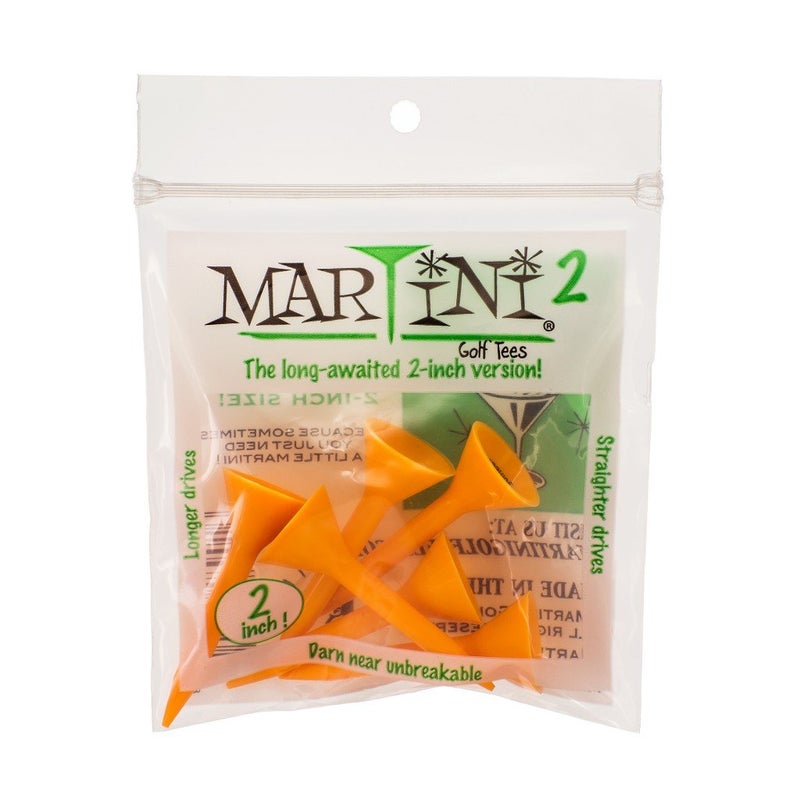 Martini 2 inch Golf Tees - Orange (6 Tees) - Image 4