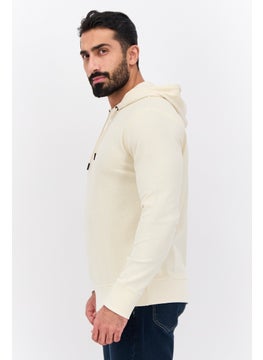 French Connection Men Hooded Textured Long Sleeves Sweatshirt, Beige  - Image 2