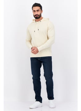 French Connection Men Hooded Textured Long Sleeves Sweatshirt, Beige  - Image 4