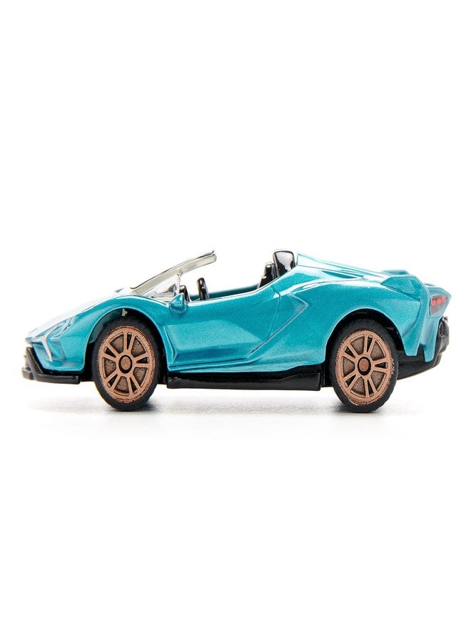Siku 1571 Lamborghini Sián Roadster, Toy Car, Metal/Plastic, Turquoise Metallic, Rubberised Tyres, Sporty Rims, Open Roof - Image 5