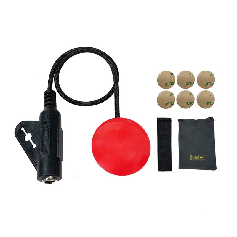 Imelod Contact Microphone Piezo Pickup for Guitar Ukulele Violin Cello Banjo Mandolin etc(Red) - Image 1