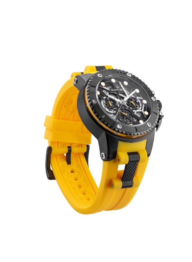 Quantum Men's Silicone Chronograph Watch HNG535.654 - 50 mm - Image 4