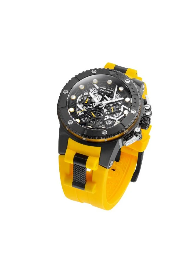 كوانتوم ساعة كرونوغراف رجالية من السيليكون . -  مم