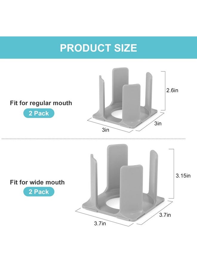 AIEVE - AIEVE Mason Jar Lid Organizer, 4 Pack Canning Lid Storage Rack for Storing Wide & Regular Mouth Lids and Rings - Image 1