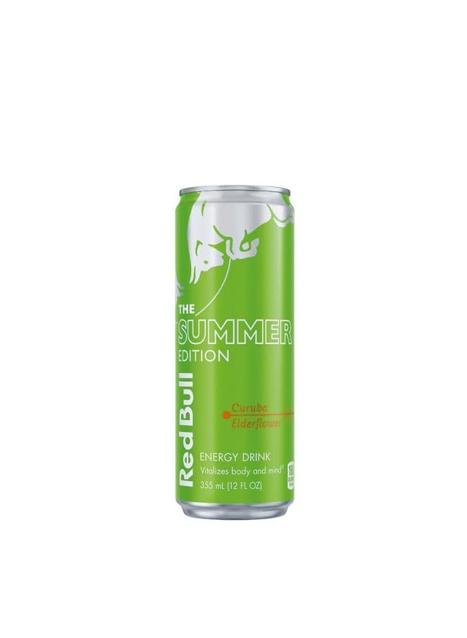 Red Bull Red Bull Green Edition Energy Drink, Curuba Elderflower, with 114mg Caffeine plus Taurine & B Vitamins, 12 Fl Oz, Pack of 4 Cans  - Image 2