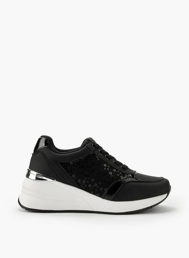 Flora Bella By Shoexpress  Flora Bella Women Lace-Up Ankle Sneakers for Women | Best Price UAE