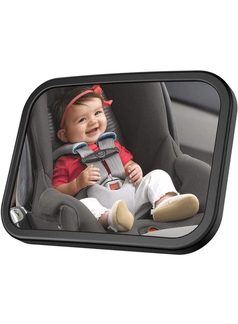 Chabeia Car Backseat Safety Mirror, Peace of Mind to Keep An Eye on Baby in A Rear Facing Child Seat Premium Black Frame Car Rear View Baby Car Seat Mirror for Baby Back Seat Child Seats - Image 5