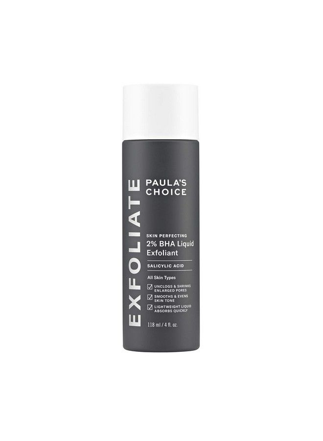PAULA'S CHOICE مقشر الوجه Paulas Choiceskin Perfecting 2% Bha Liquid Salicylic Acid Exfoliant لإزالة الرؤوس السوداء والمسام الواسعة والتجاعيد والخطوط الدقيقة، زجاجة 4 أونصة - Image 2