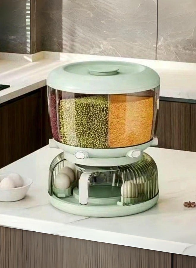 شي ون موزع حبوب كبير دوار 360 درجة أخضر - Image 1