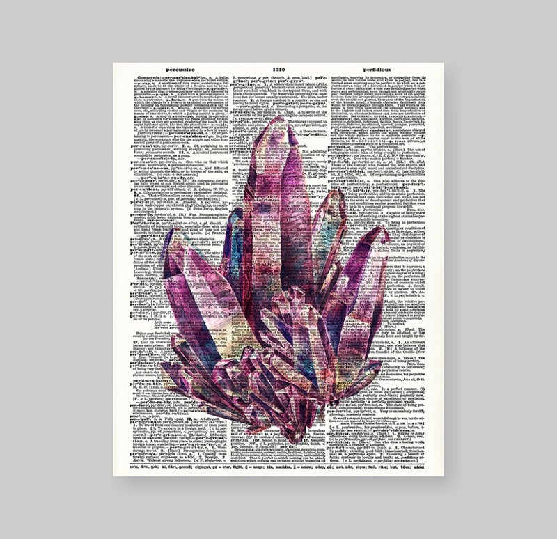 Susie Arts 8X10 Unframed Mineralogie Upcycled Vintage Dictionary Art Print Book Art Print Home Decor Funny Wall Art V053 - Image 2