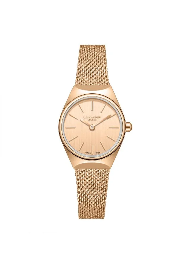 لي كوبر Women's Analog Display Watch With Rose Gold Mesh Strap - LC08140.410