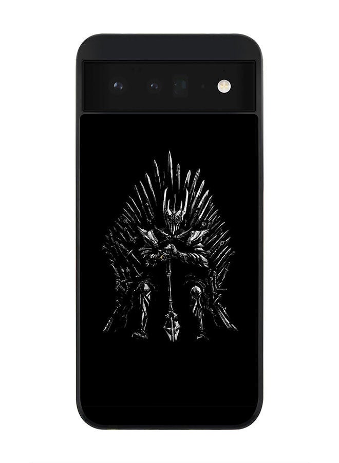 Stylizedd حافظة حواف سوداء متينة لجهاز Google Pixel 6 5G، حافظة رفيعة، ناعمة، مرنة، حواف مطاطية، مضادة للسقوط، غلاف TPU جل رقيق - GOT One Throne - Image 1