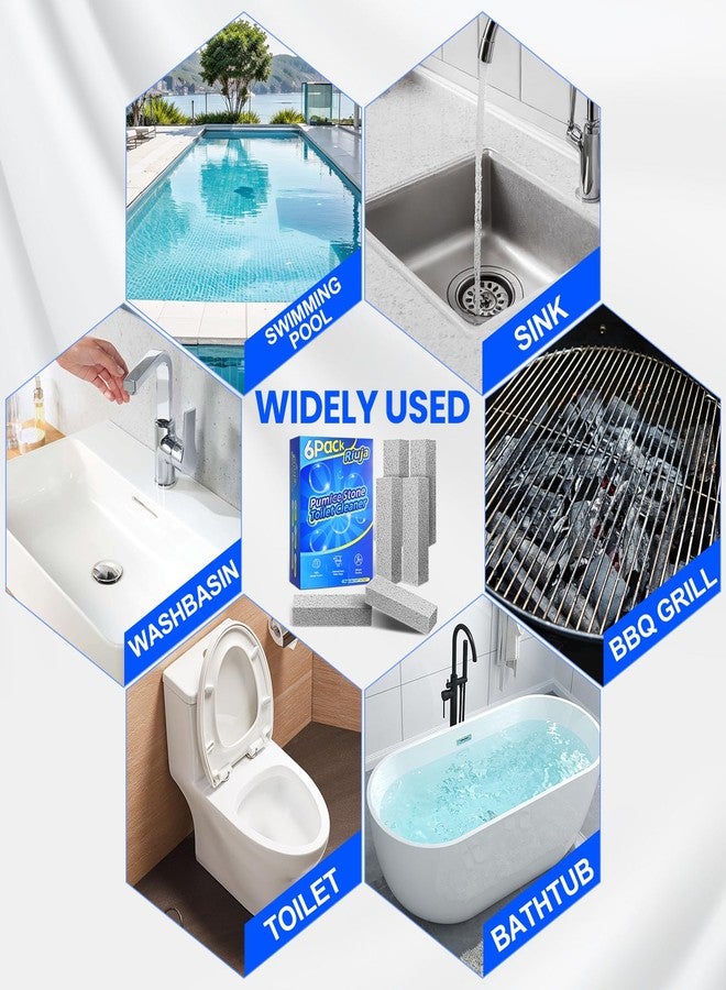 Riuja 6 Pack Pumice Stone Toilet Bowl Cleaner, Scouring Stick for Toilet Cleaning, Powerfully Cleans Toilets, Bathtubs, Grills, Swimming Pools, Sinks - Image 4