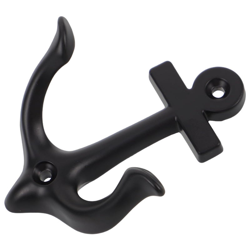 Vintage Metal Anchor Wall Hook Rustic Industrial Coat Hat Hanger Heavy Duty Black Steel Wall Mounted Organizer - Image 2