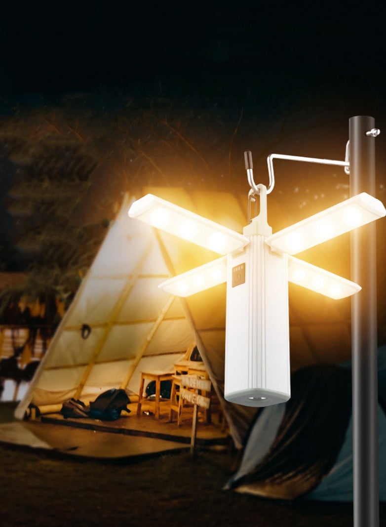 LED Camping Lantern with Folding Rechargeable Flashlight 3 Light Modes Hanging Waterproof Portable Fast Charging Ambient for Hiking Emergency Tents Camping - Image 3