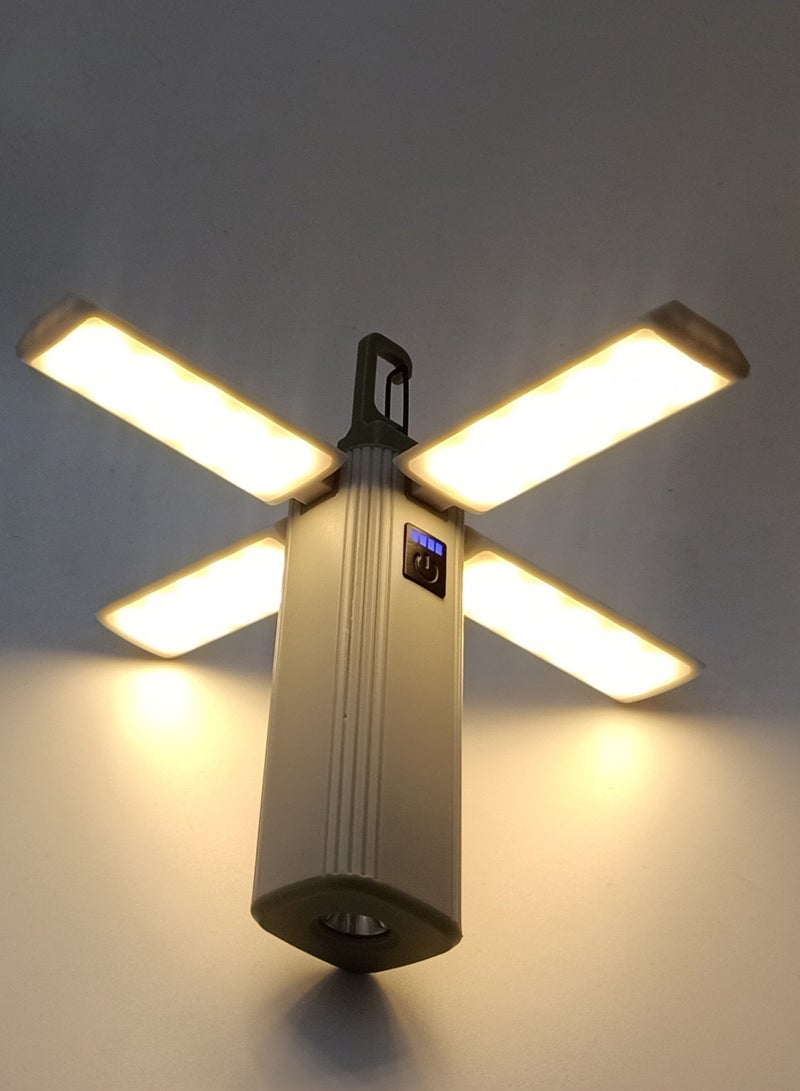 LED Camping Lantern with Folding Rechargeable Flashlight 3 Light Modes Hanging Waterproof Portable Fast Charging Ambient for Hiking Emergency Tents Camping - Image 2