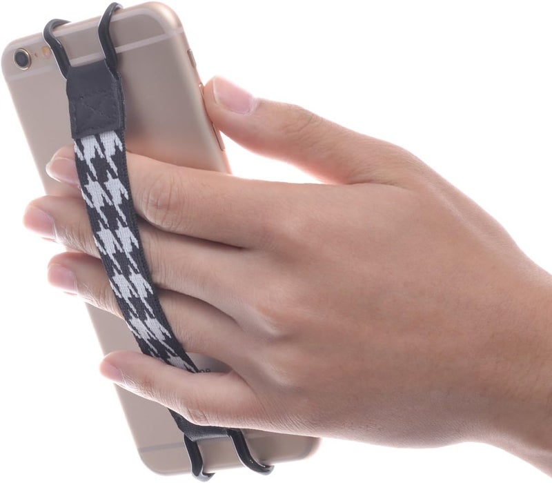 TFY Security Hand Strap for Smartphones  Compatible with iPhone 16 Pro Max  15 Plus  1413 12 Pro  11  XsXRX  8 PlusSEGalaxy S24  Huawei Mate 60 Pro and Others BlackWhite - Image 1
