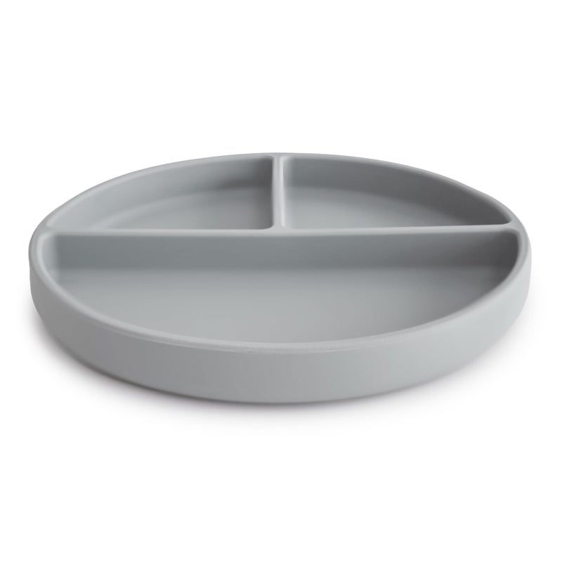 mushie Silicone Suction Plate | BPA-Free Non-Slip Design (Stone) - Image 2